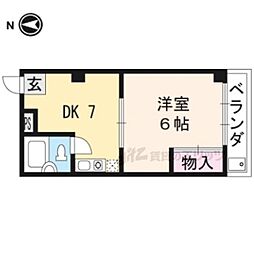 リリーガル 1DKの間取図画像