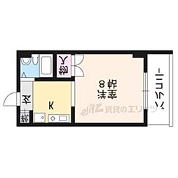 詩仙ハイム 1Kの間取図画像