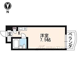正和フラット宝ケ池 1Kの間取図画像