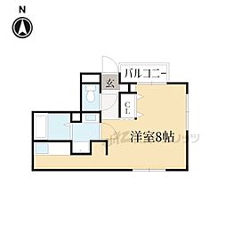 二葉荘東館舎 ワンルームの間取図画像