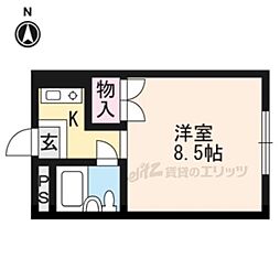 柊本マンション 1Kの間取図画像