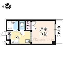 ルピナス321 1Kの間取図画像