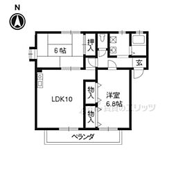 ハイツツインズ 2LDKの間取図画像