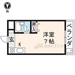 ヤスミマンション ワンルームの間取図画像