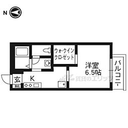 ヴィヴァーチェ・杉 1Kの間取図画像