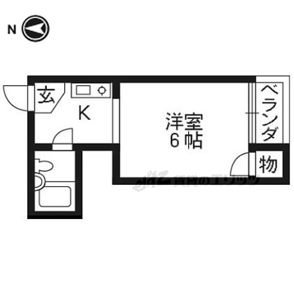 京都府京都市上京区妙蓮寺前町(賃貸マンション1K・5階・16.20㎡)の写真 その2