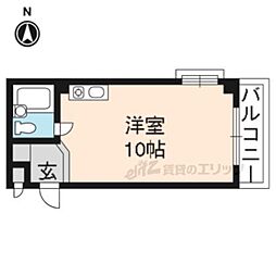 ハイツチロル 3階ワンルームの間取り