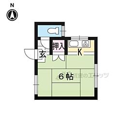 今出川マンション ワンルームの間取図画像