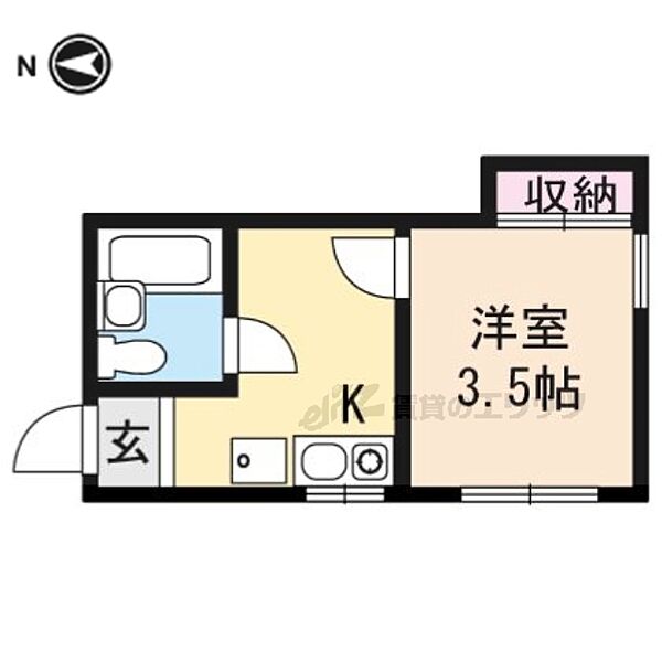 マンション松原 213｜京都府京都市右京区西院西寿町(賃貸アパート1DK・2階・15.00㎡)の写真 その2