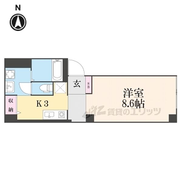 ＣＯＣＯ下鴨 301｜京都府京都市左京区下鴨西林町(賃貸マンション1K・3階・32.80㎡)の写真 その2