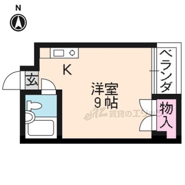 京都府京都市北区西賀茂榿ノ木町(賃貸マンション1K・1階・19.86㎡)の写真 その2