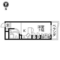 京都府京都市右京区太秦桂ケ原町（賃貸マンション1R・2階・19.60㎡） その2