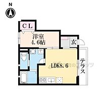 京都府京都市右京区山ノ内荒木町（賃貸アパート1LDK・1階・33.56㎡） その2