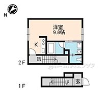 京都府京都市北区衣笠鏡石町（賃貸アパート1R・2階・29.70㎡） その2