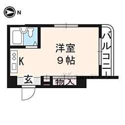 ラビスタ ワンルームの間取図画像