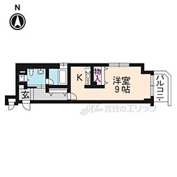 SHICATAONZEBLDG 1Kの間取図画像