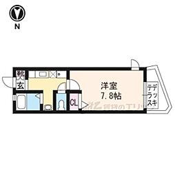 ヴィオレッタ 1Kの間取図画像