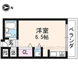 ブルーベル ワンルームの間取図画像