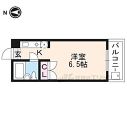メゾン桐の木 1Kの間取図画像