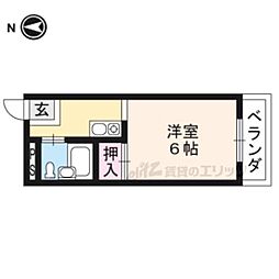 メゾン紫野 1Kの間取図画像