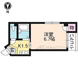 ジュール寺町二条 1Kの間取図画像