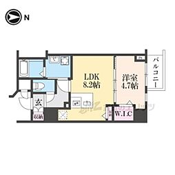 DC.Garden京都西 1LDKの間取図画像