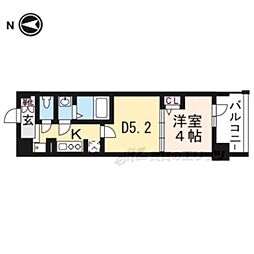 ベラジオ西大路五条 1DKの間取図画像
