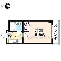 新町ロイヤルハイツ 1Kの間取図画像