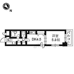 エスリード四条河原町 1DKの間取図画像