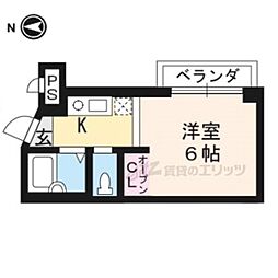 七条ソフィア 1Kの間取図画像