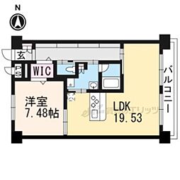 Schilf神宮道 1LDKの間取図画像