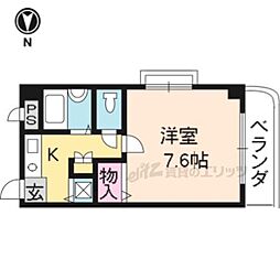 BELLTREE館鈴木 1Kの間取図画像