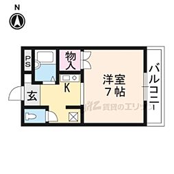 グレイシー西ノ京 1Kの間取図画像