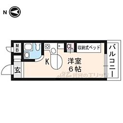ラ・パルフェ・ド・プレオ ワンルームの間取図画像