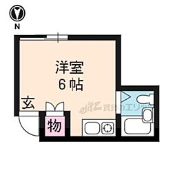 ハイツ紫峯 ワンルームの間取図画像