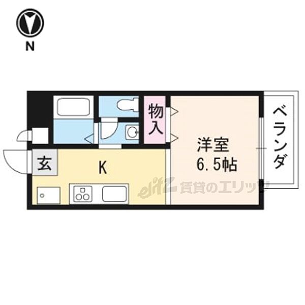 京都府京都市北区大北山原谷乾町(賃貸アパート1R・1階・23.77㎡)の写真 その2