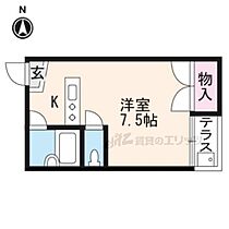 シェーンハウス 101 ｜ 京都府京都市右京区花園内畑町（賃貸アパート1R・1階・18.09㎡） その2