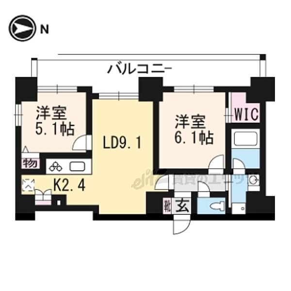 ＡＬＴＡ京都堀川ウインドア 1102｜京都府京都市下京区小泉町(賃貸マンション2LDK・11階・51.71㎡)の写真 その2