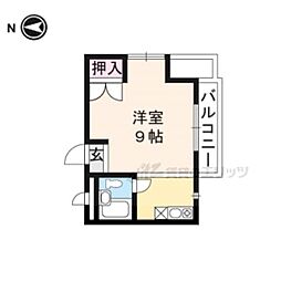 ジョイハウス 3階ワンルームの間取り