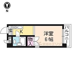 ヴィラ藤 ワンルームの間取図画像