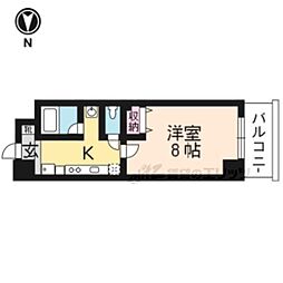 ノースサイド1西館 1Kの間取図画像