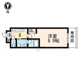 ソフィアブリュー御所南 1Kの間取図画像
