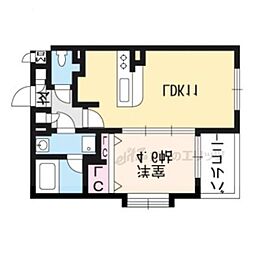 パレスリヴェール 1LDKの間取図画像