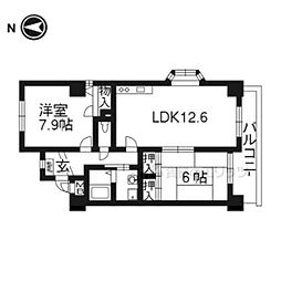 メゾンサンマルタン 2LDKの間取図画像