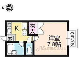 メゾン山喜 1Kの間取図画像