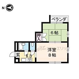 シティアーク東山 2Kの間取図画像