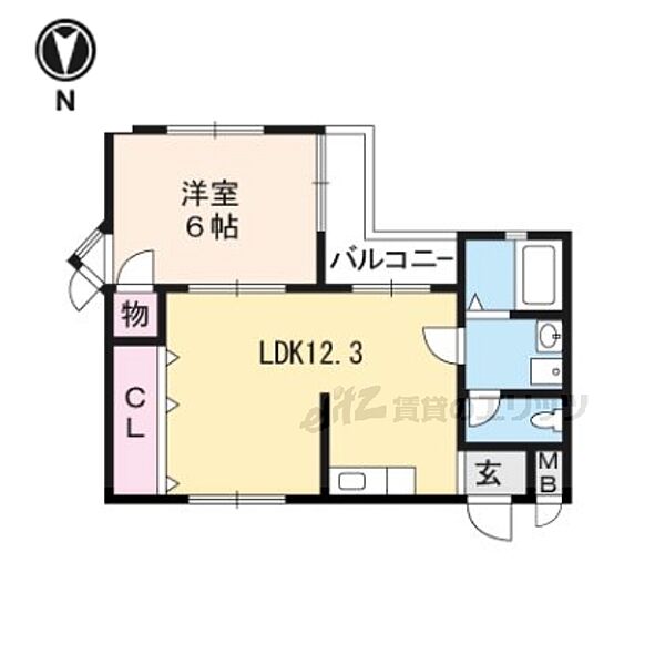 京都府京都市右京区西院西今田町(賃貸マンション1LDK・1階・40.50㎡)の写真 その2