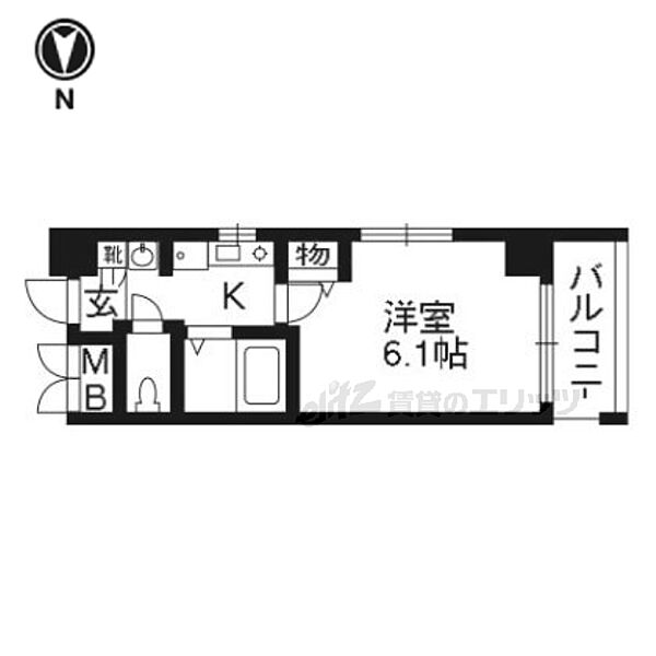 京都府京都市下京区麩屋町通五条上る下鱗形町(賃貸マンション1K・7階・18.93㎡)の写真 その2