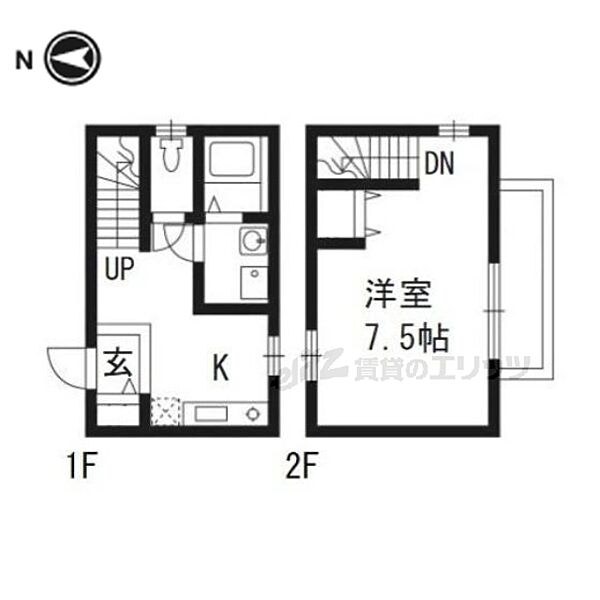 京都府京都市下京区六条西洞院東入ル東側町(賃貸アパート1K・2階・32.00㎡)の写真 その2