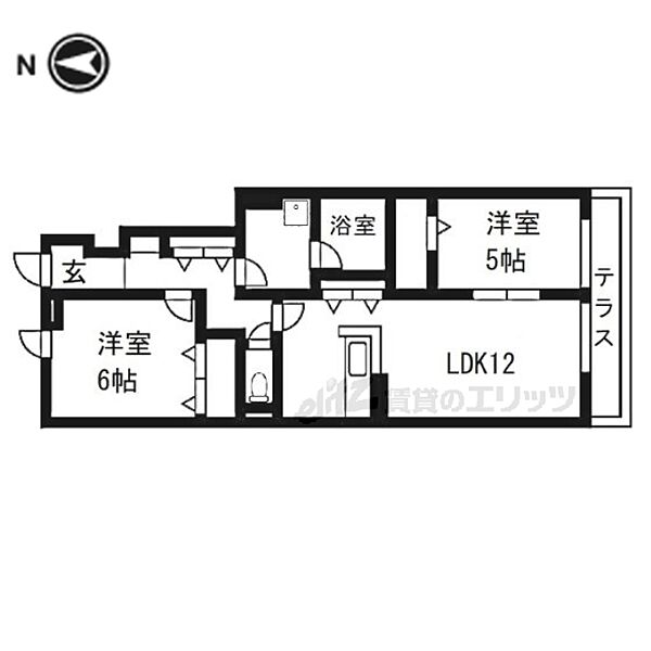 仮）南区久世築山町ハイツ 103｜京都府京都市南区久世築山町(賃貸アパート2LDK・1階・59.80㎡)の写真 その2